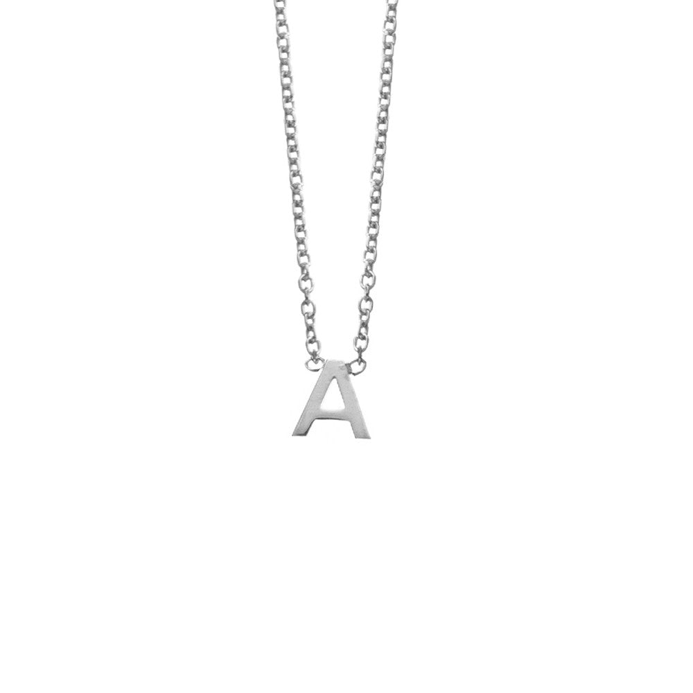 Sterling Silver 'A' Initial Necklace