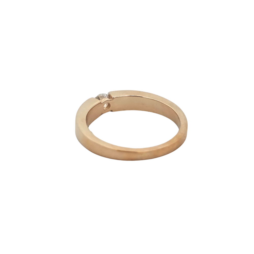 9k Yellow Gold Tension Set Diamond Band