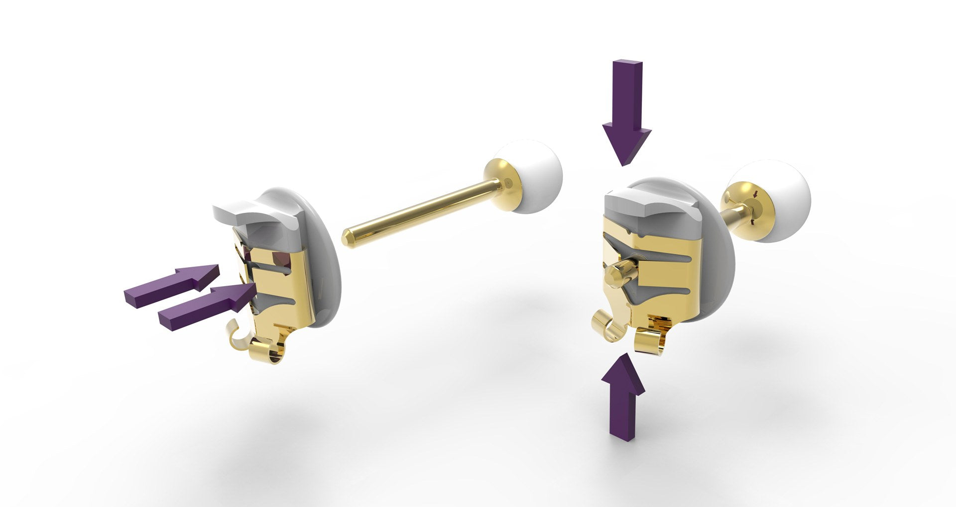 Lox Secure Earring Backs - Silver Tone