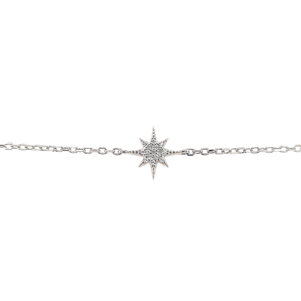 Sterling Silver 'Brilliance' CZ Star Bracelet