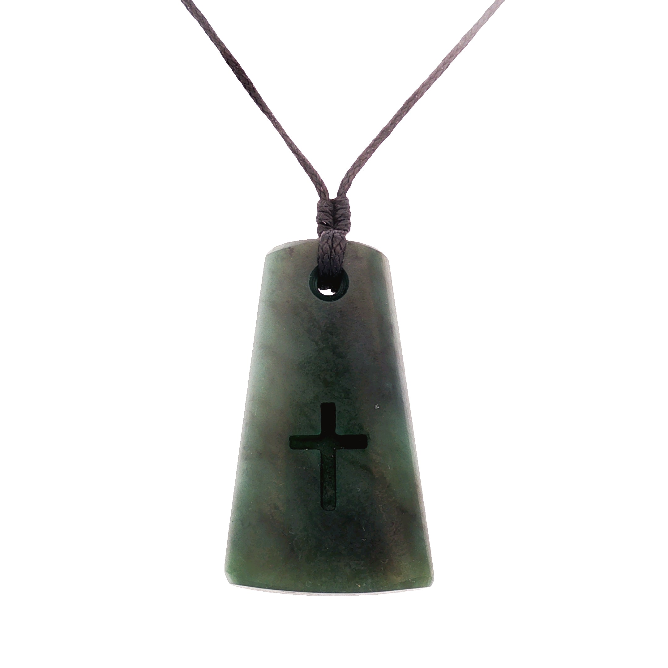 Toki Engraved Cross Pounamu Necklace