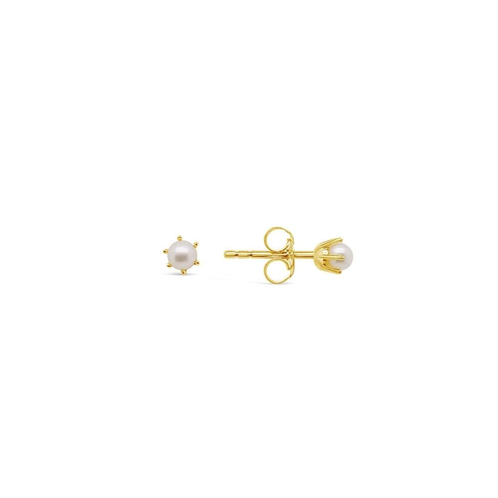 Gold Plated 'Dawn' Pearl Stud Earrings