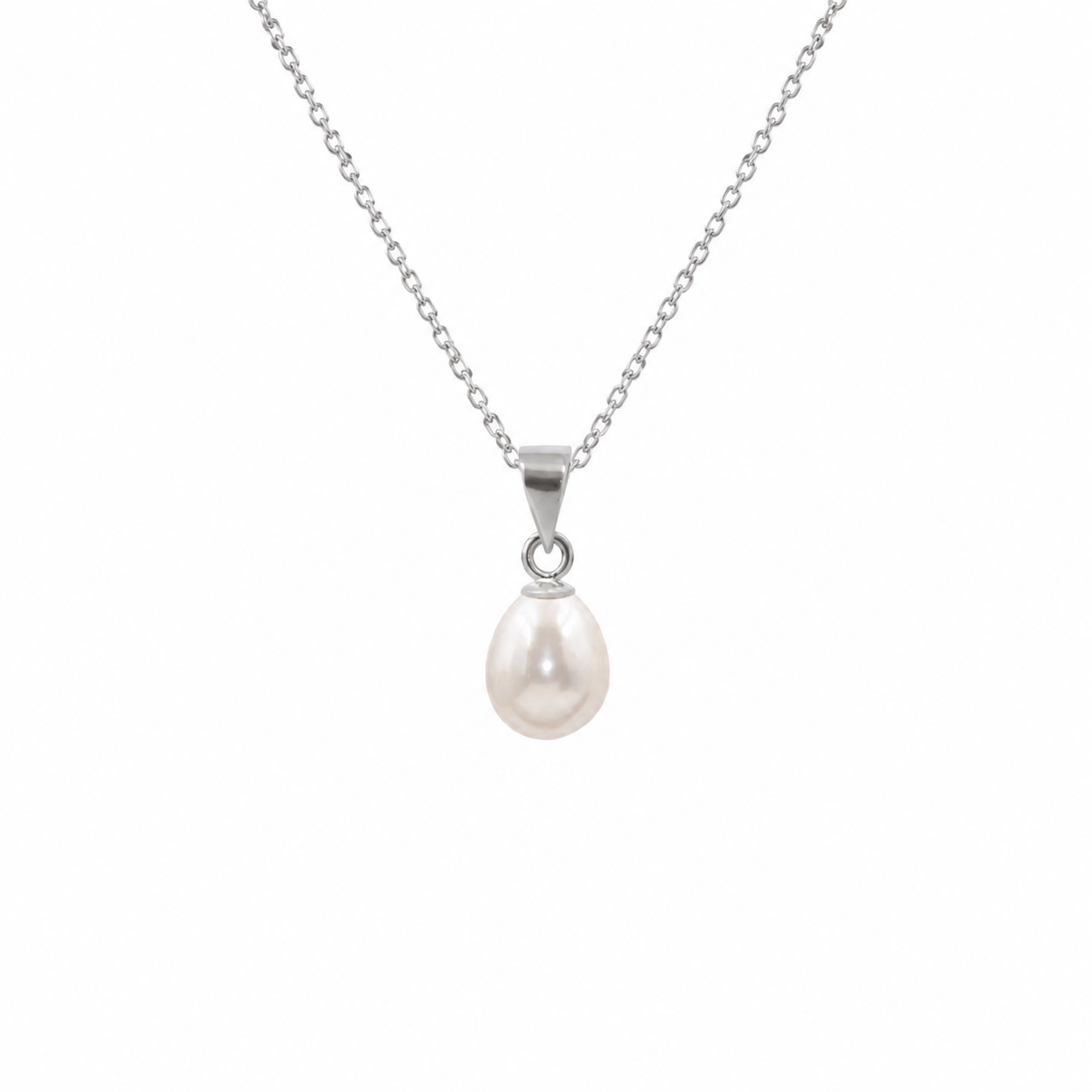 Sterling Silver 'Elodie' Pearl Necklace