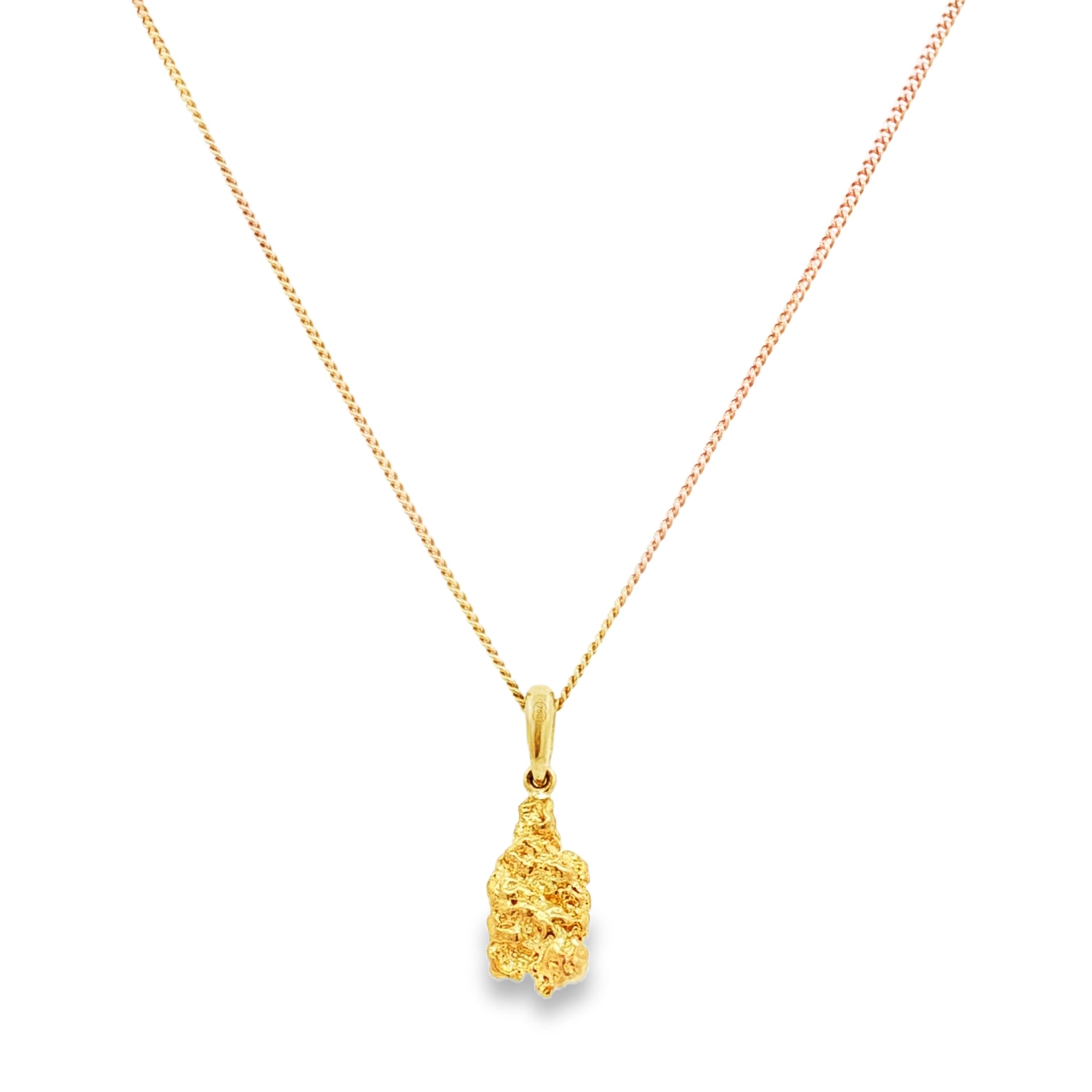 18k Yellow Gold Australian Nugget Pendant