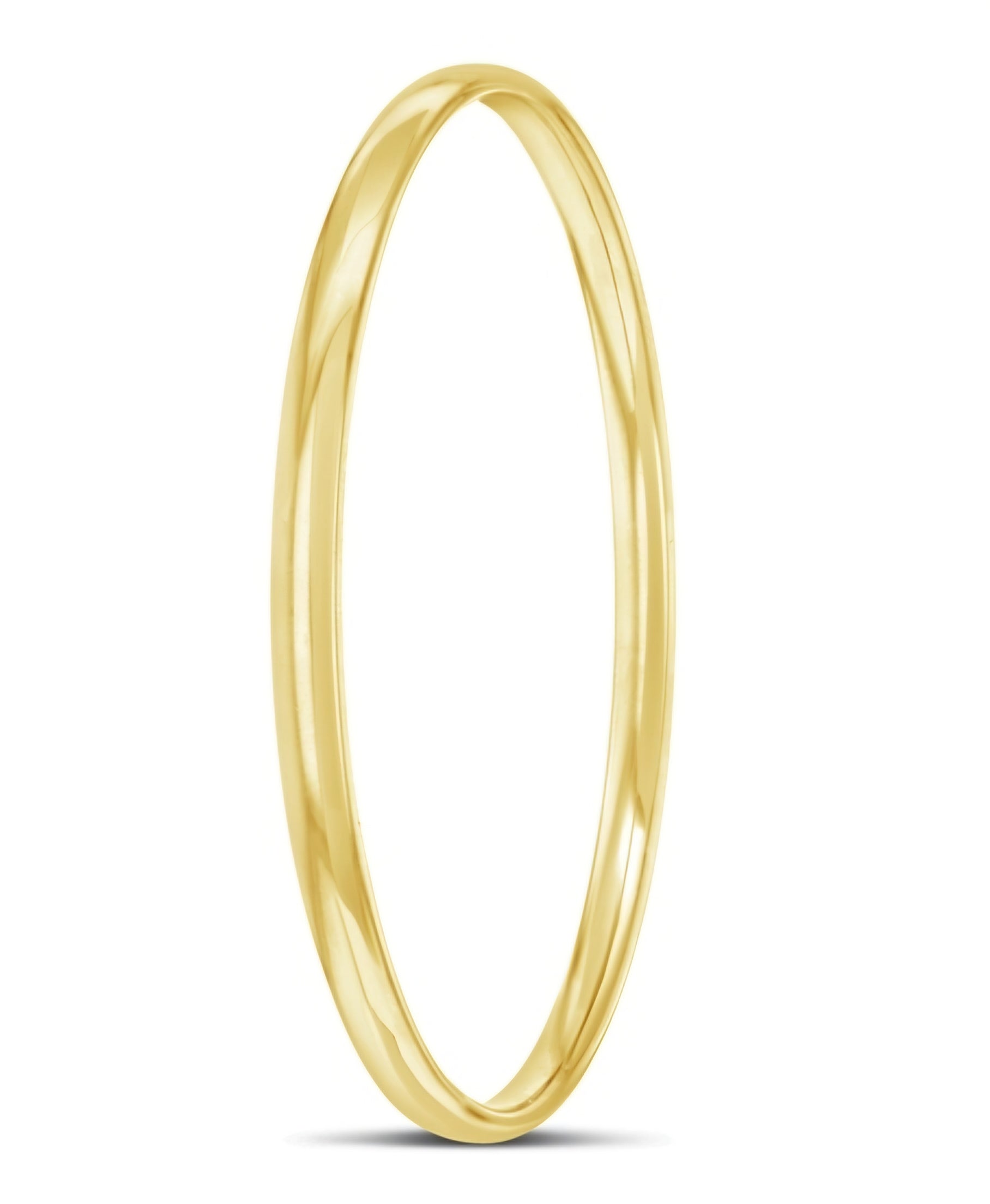 9k Yellow Gold Silver Filled Half Round 4.5mm Bangle
