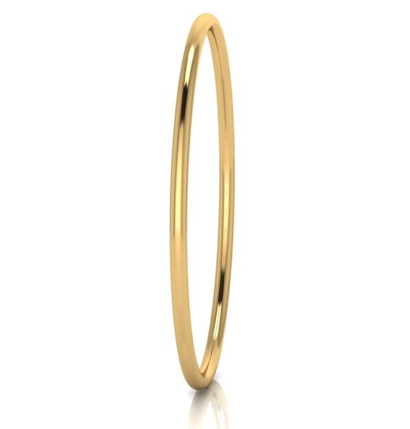 9k Yellow Gold Silver Filled Round 3mm Bangle