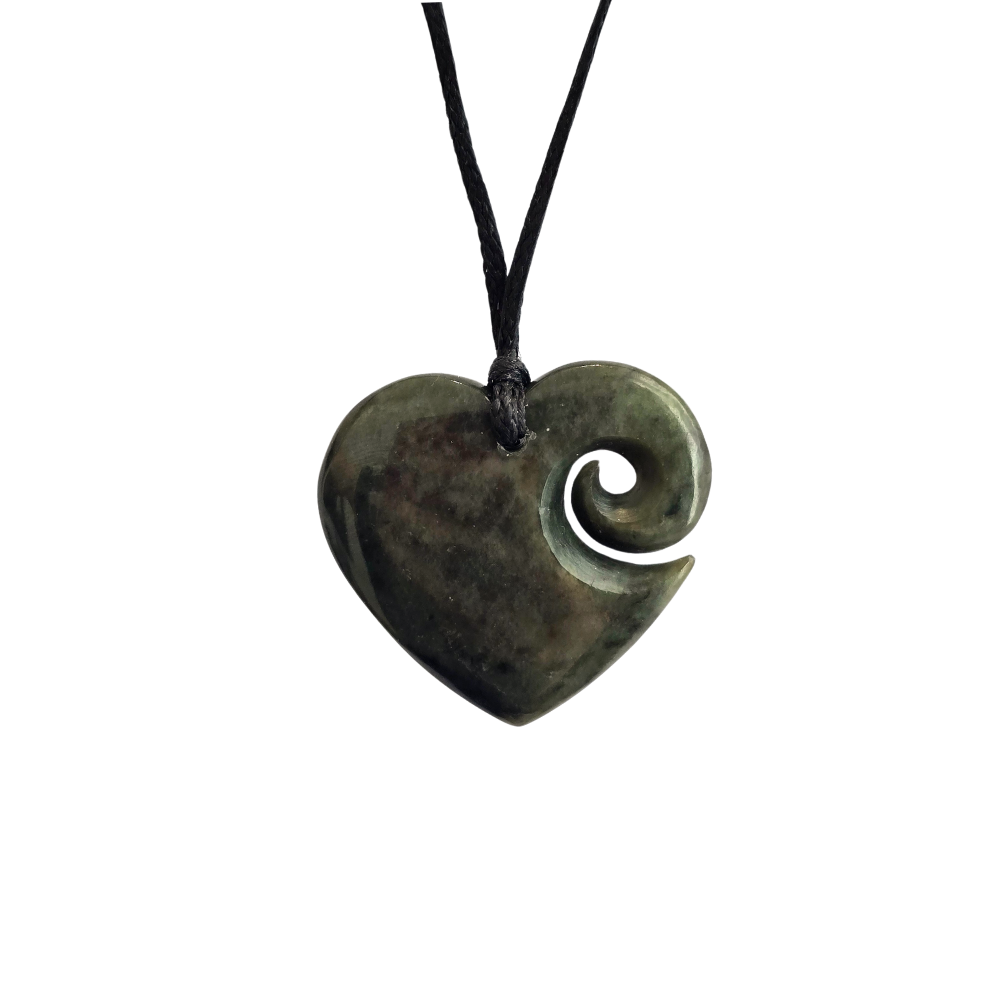 Koru Heart Pounamu Necklace
