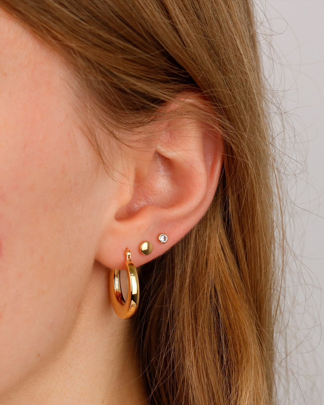 9k Yellow Gold Bonded Earrings