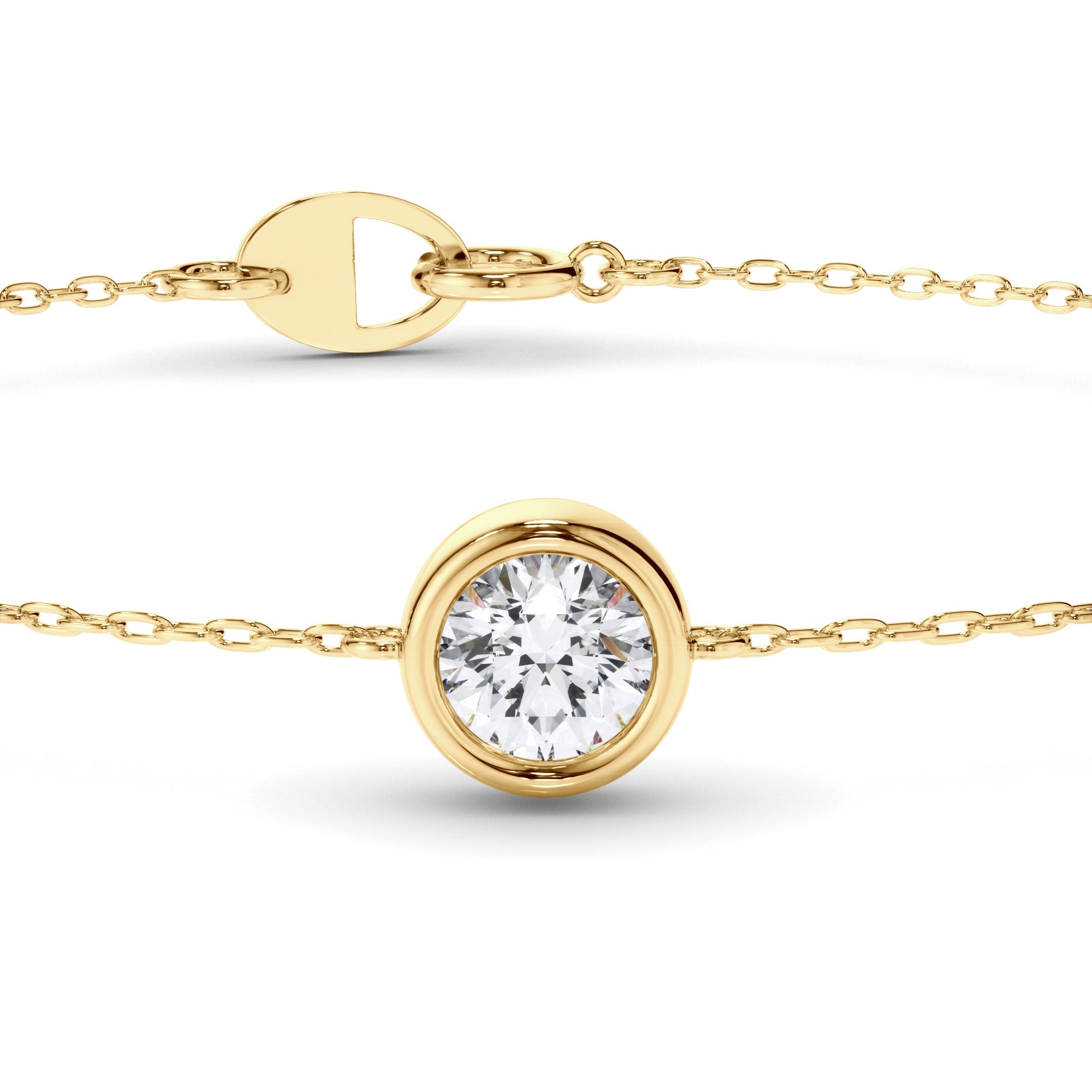 Round Brilliant Cut 3-Stone Laboratory Grown Diamond Bracelet