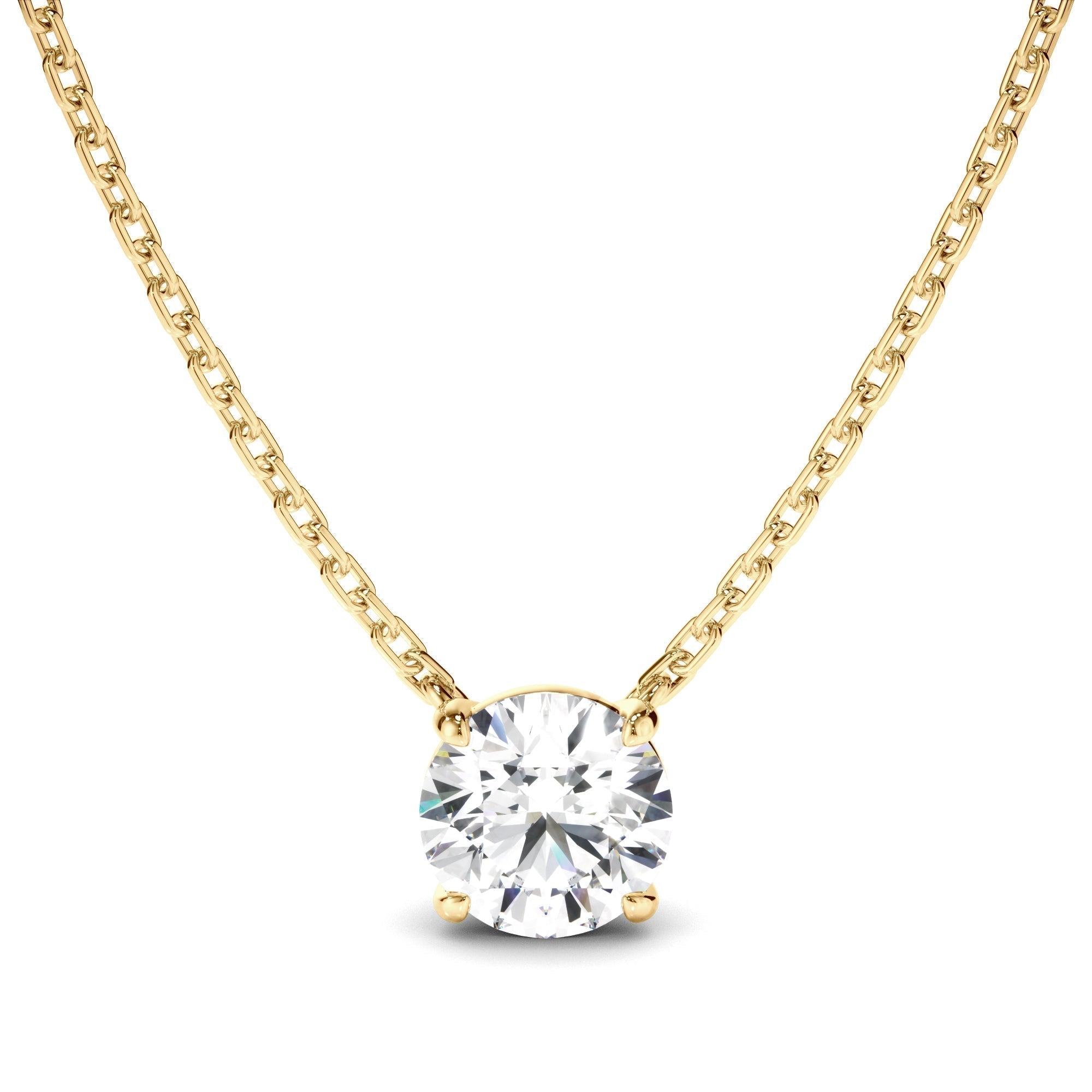 Round Brilliant Cut Diamond Necklet