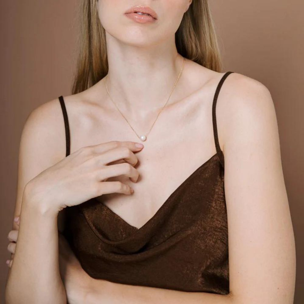 Sterling Silver 'Mirage' Pearl Silder Necklace