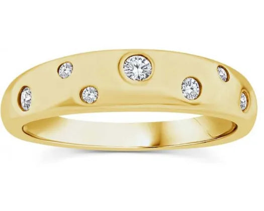 Gold Vermeil lab Diamond Ring