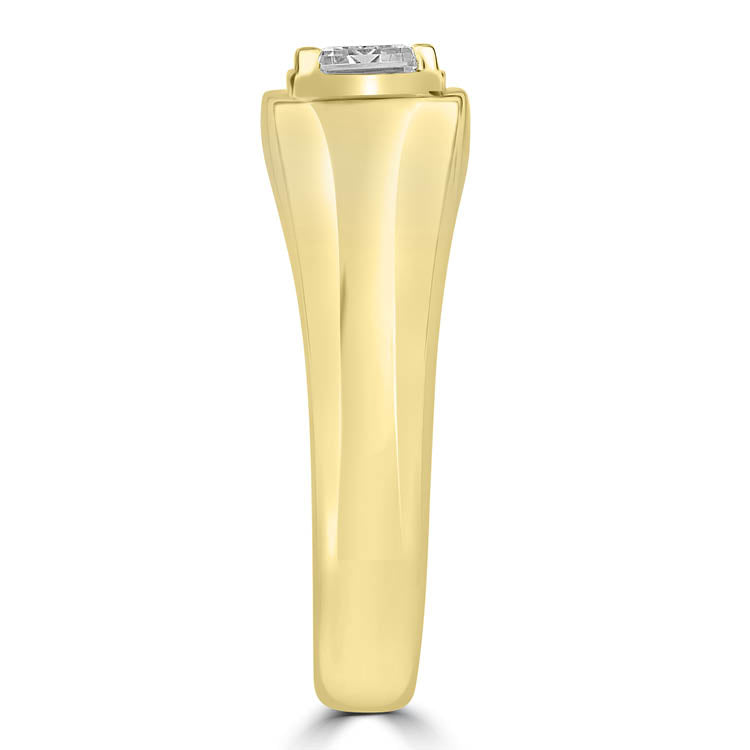 18k Yellow Gold 1.00ct Lab Diamond Emerald Cut Ring