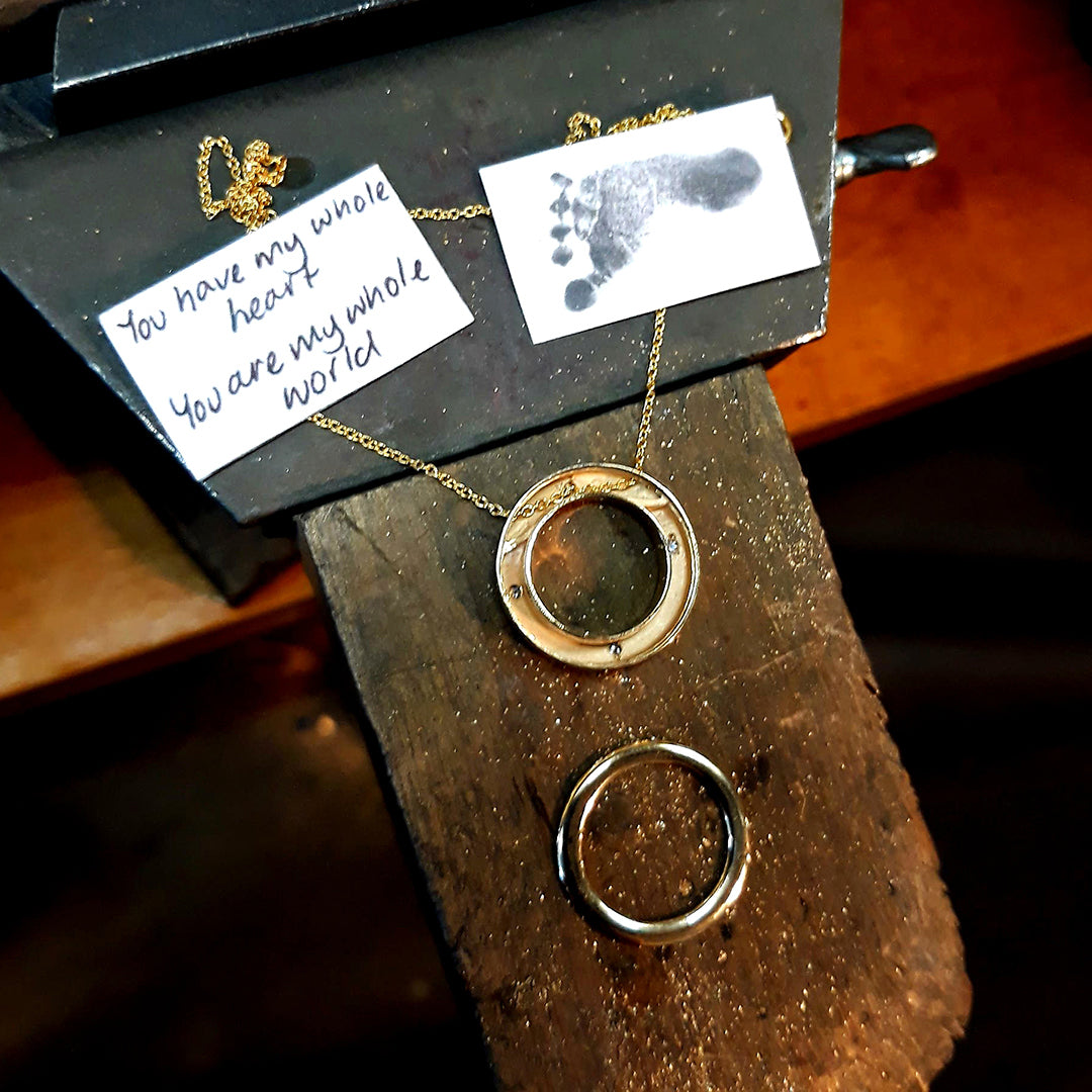 Love in a Jewel Circle of Love Pendant