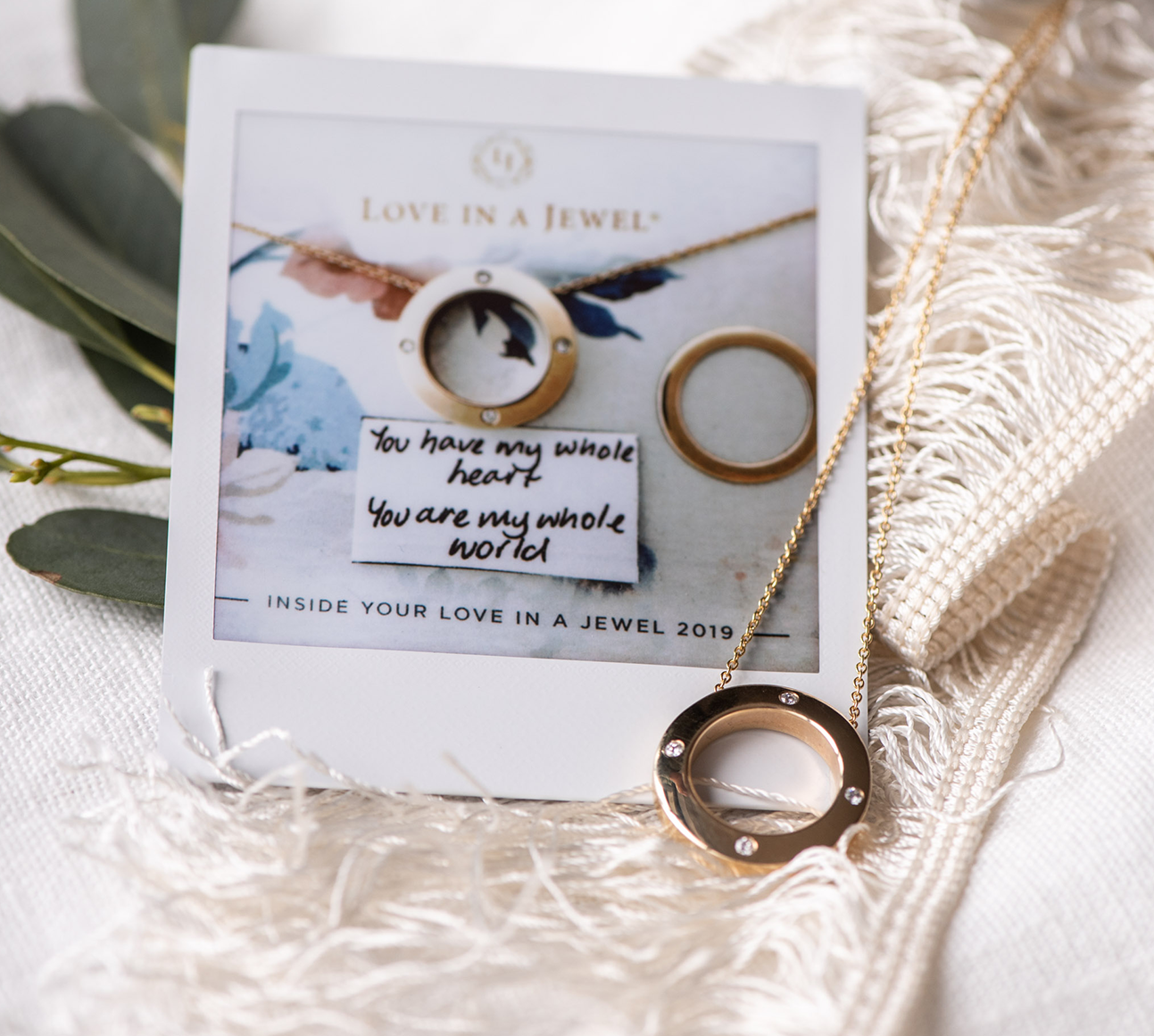 Love in a Jewel Circle of Love Pendant