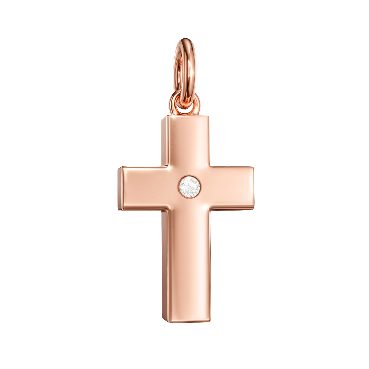 Love in a Jewel Cross Charm