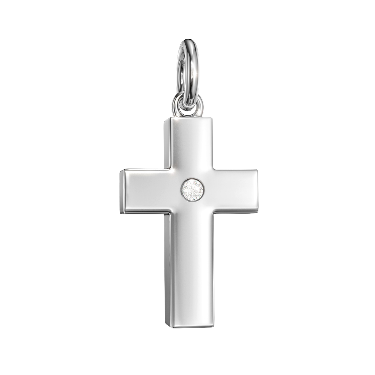 Love in a Jewel Cross Charm