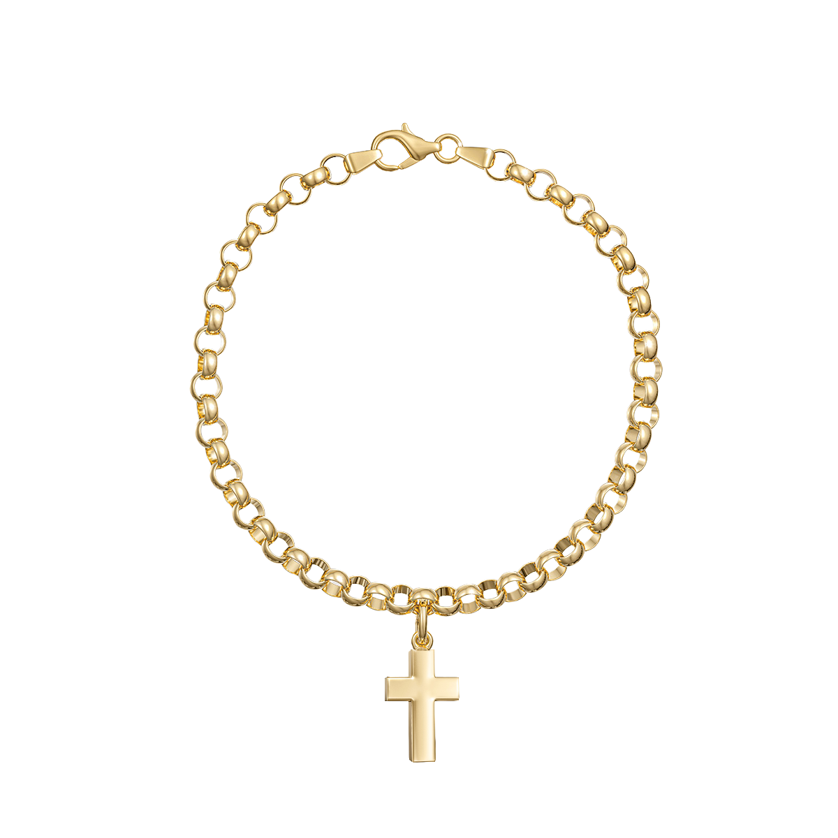 Love in a Jewel Plain Cross Charm