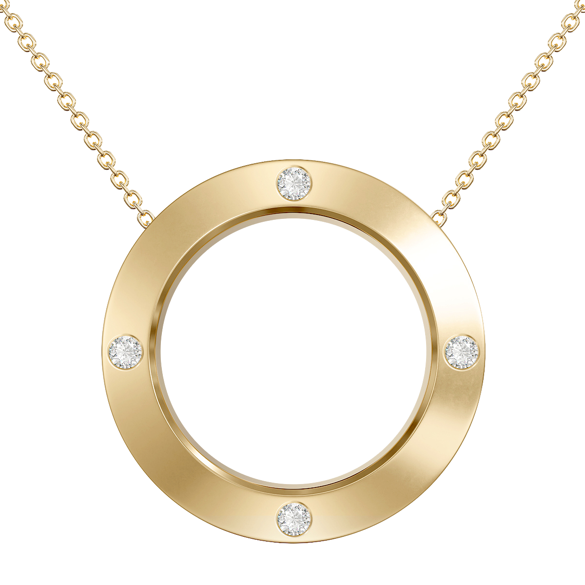 Love in a Jewel Circle of Love Pendant