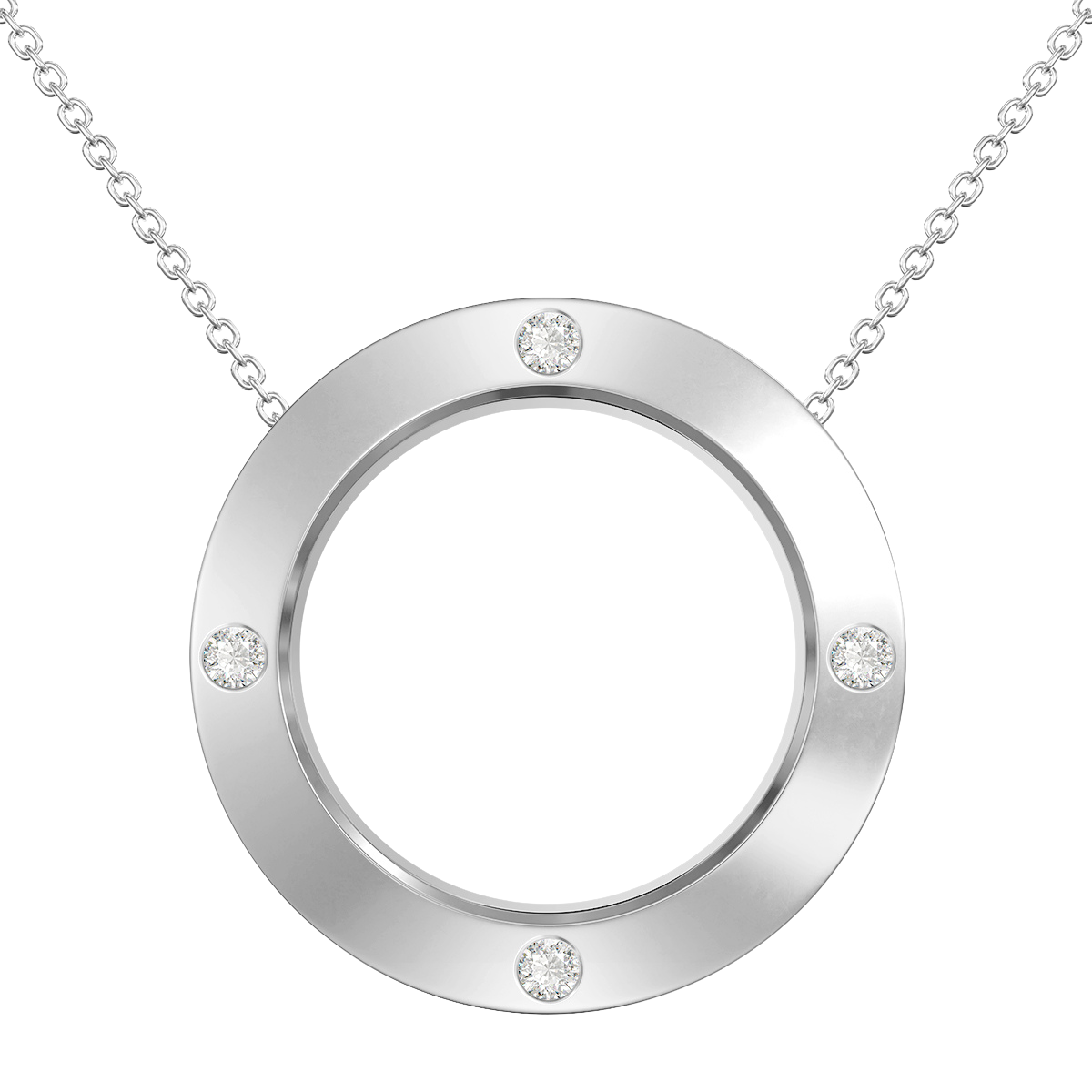 Love in a Jewel Circle of Love Pendant
