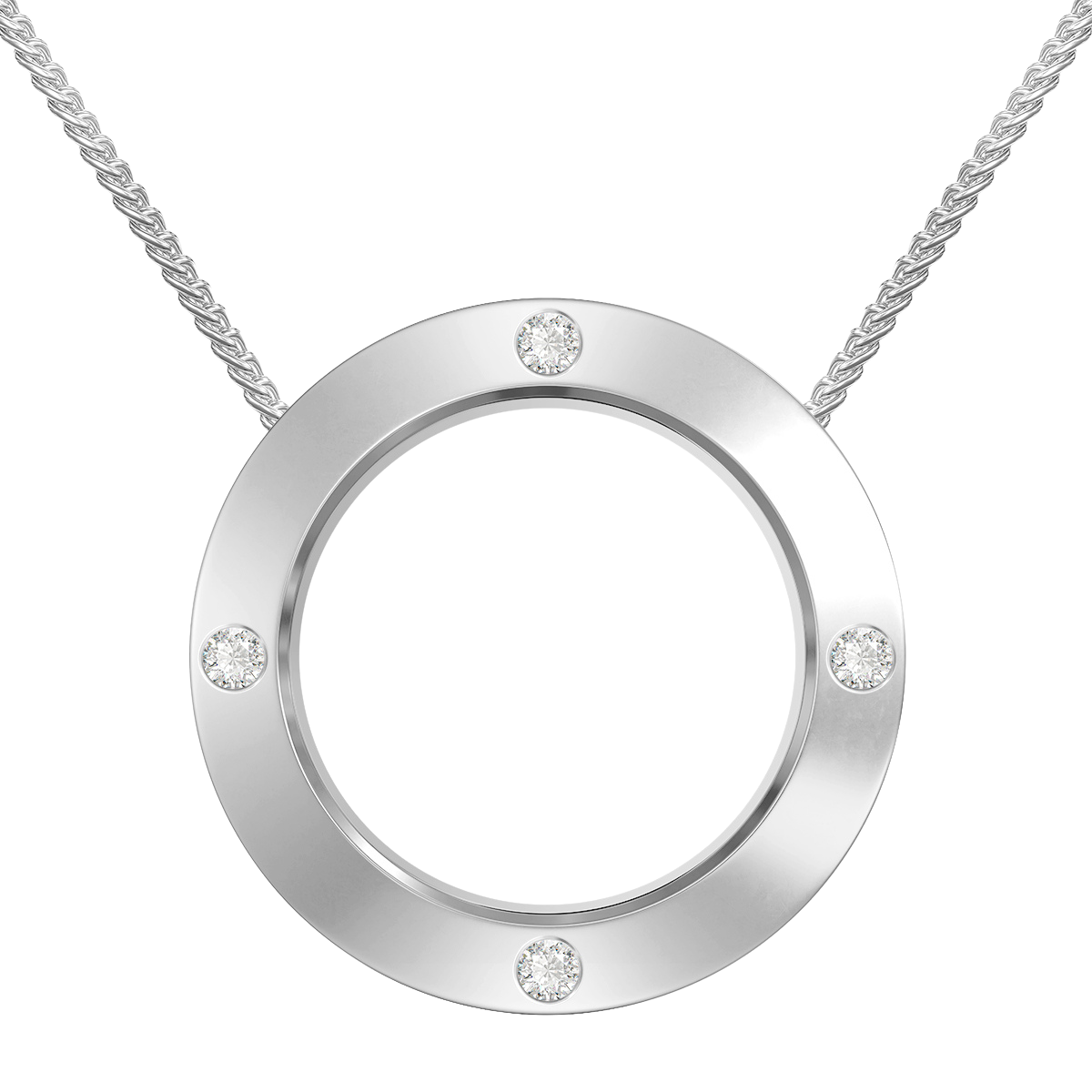 Love in a Jewel Circle of Love Pendant