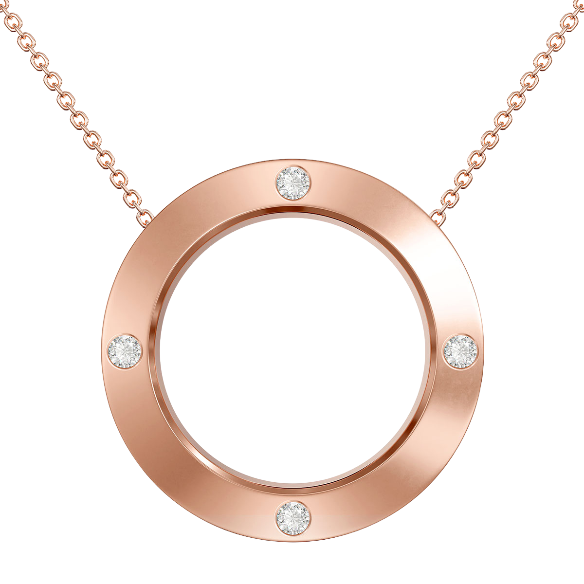 Love in a Jewel Circle of Love Pendant