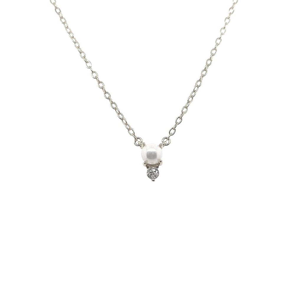 Sterling Silver 'Horizon' Pearl Necklace