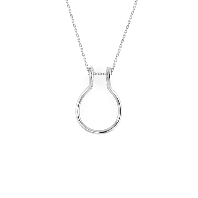 Sterling Silver 'Omega' Ring Holder Pendant