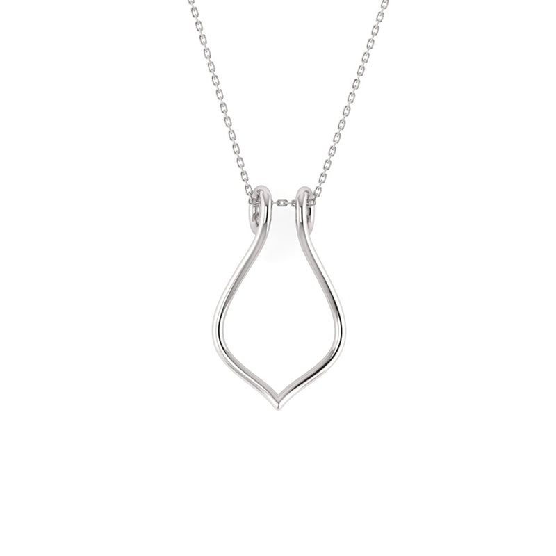 Sterling Silver 'Petal' Ring Holder Pendant