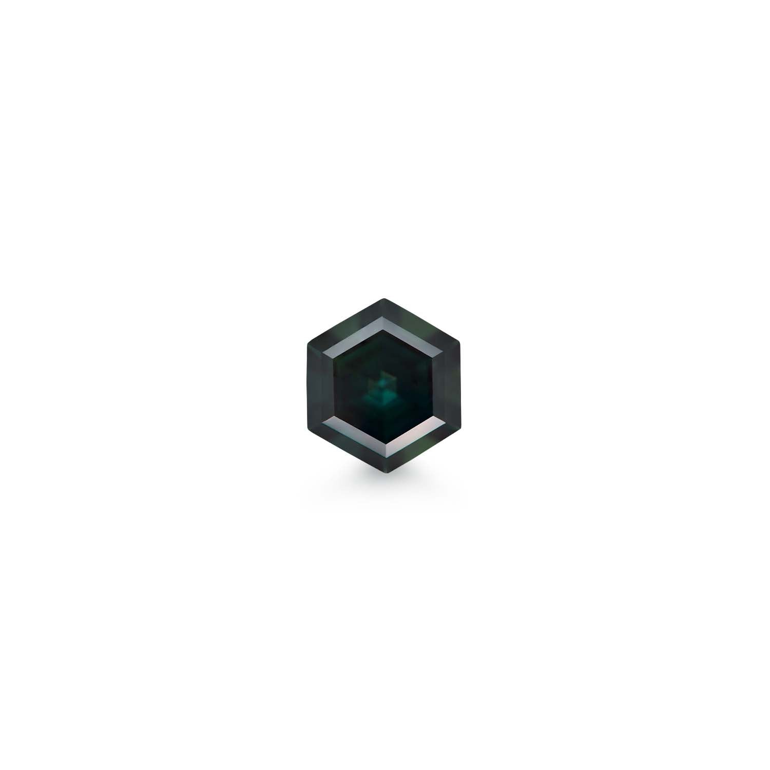1.28ct Fancy Blue-Teal Hexagon Australian Sapphire (Loose)