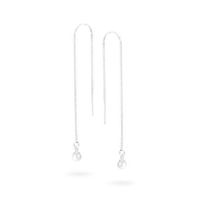 Sterling Silver Pearl Thread Earrings