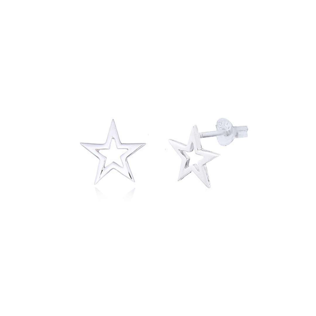 Sterling Silver Star Earrings