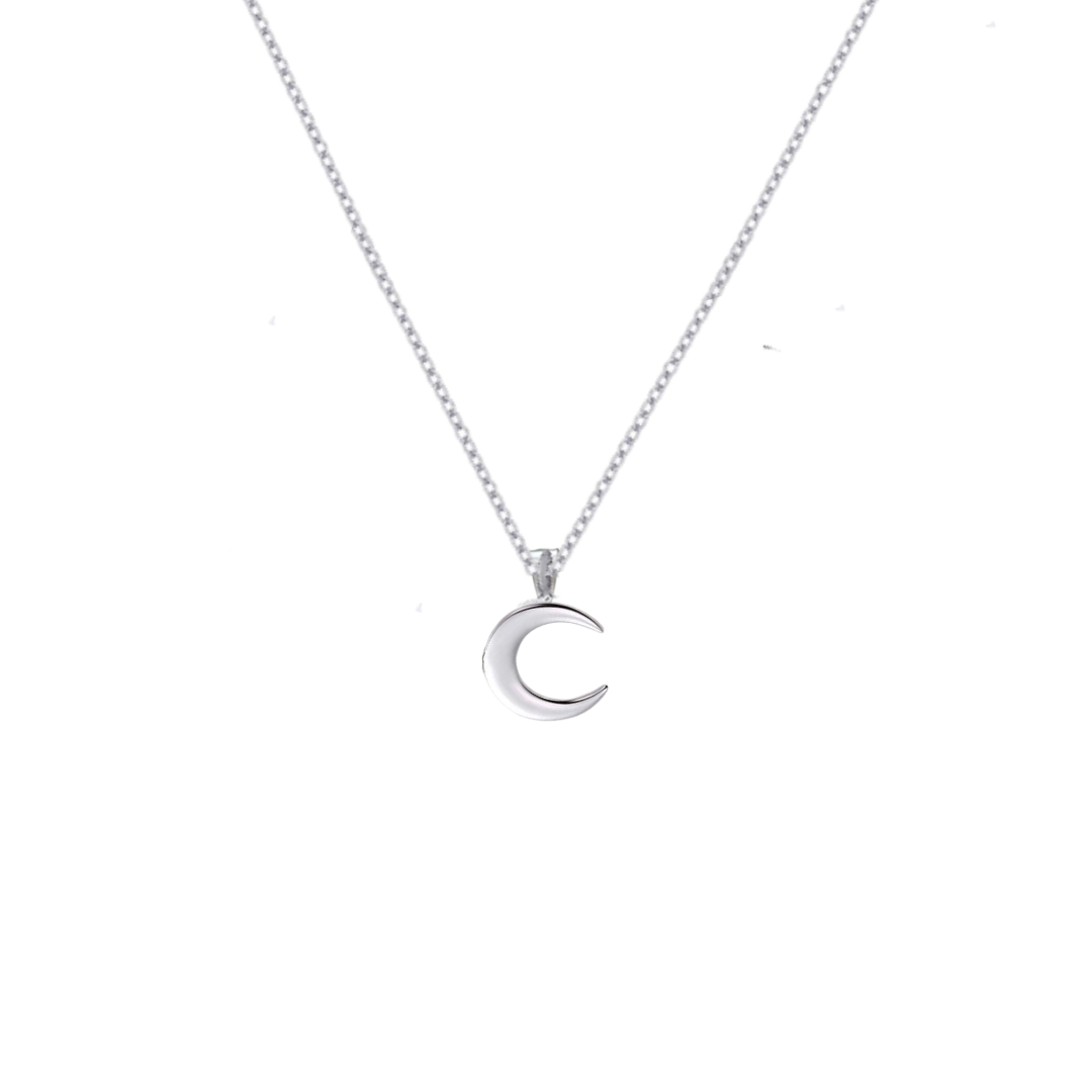 Sterling Silver 'Apollo' Moon Necklace