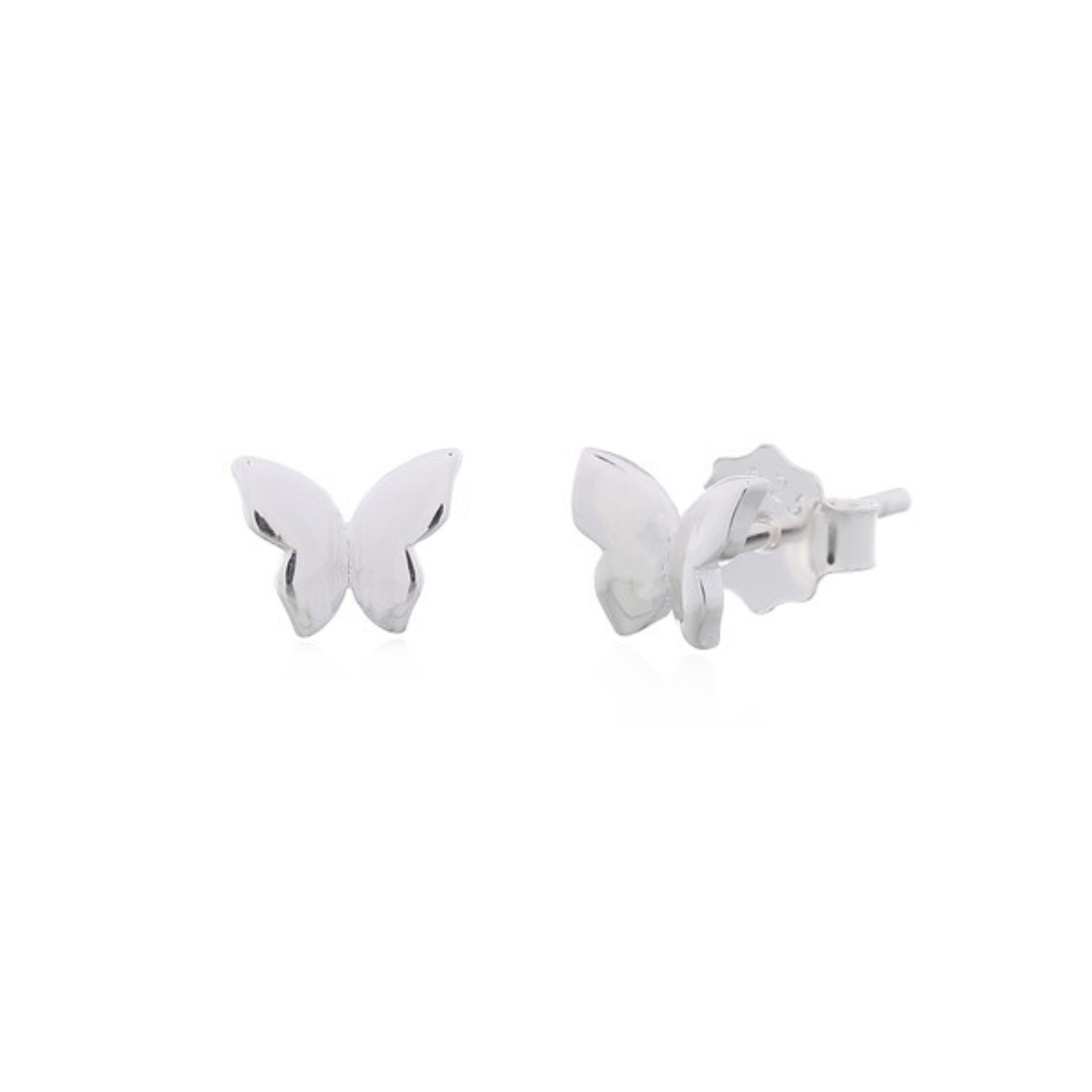 Sterling Silver Butterfly Stud Earrings