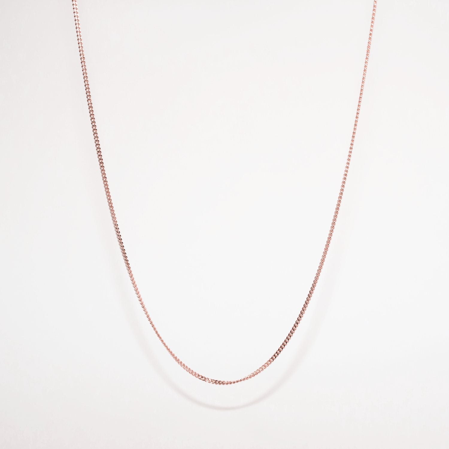 Rose Gold Plated Diamond Cut Curb Chain