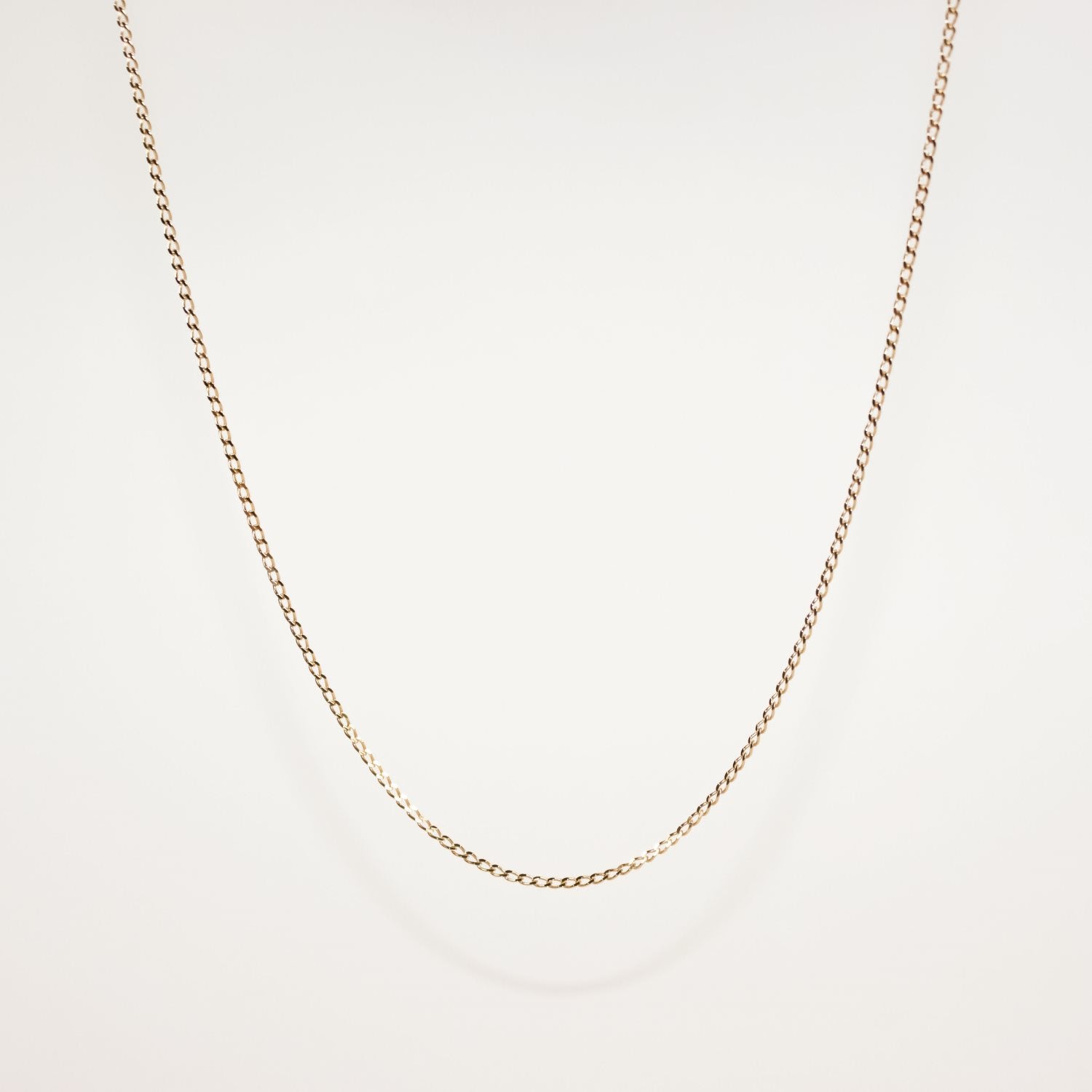Sterling Silver Gold Plated Diamond Cut Long Curb Chain