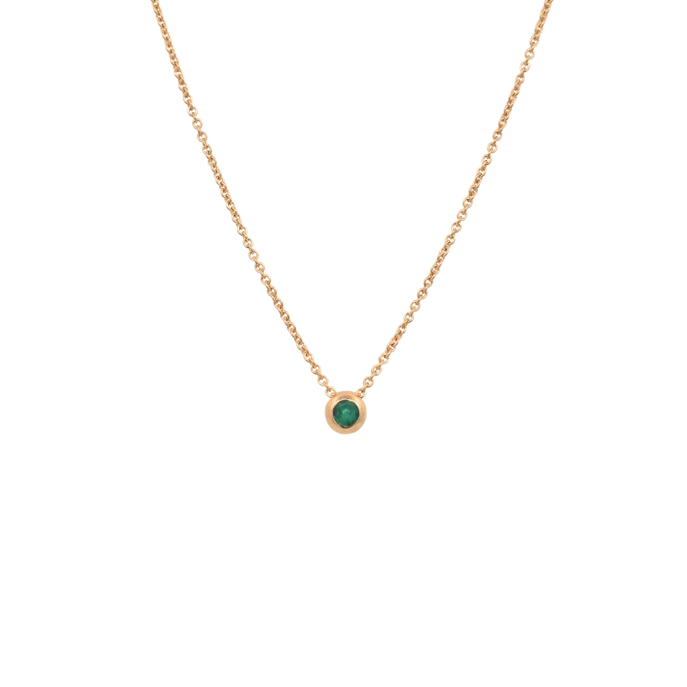 9k Gold Emerald Necklace