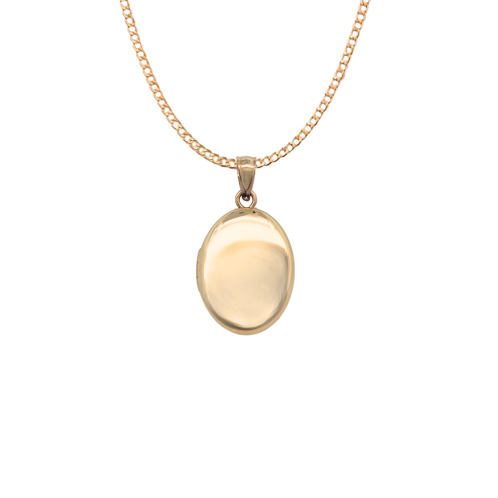 9k Yellow Gold Oval Locket