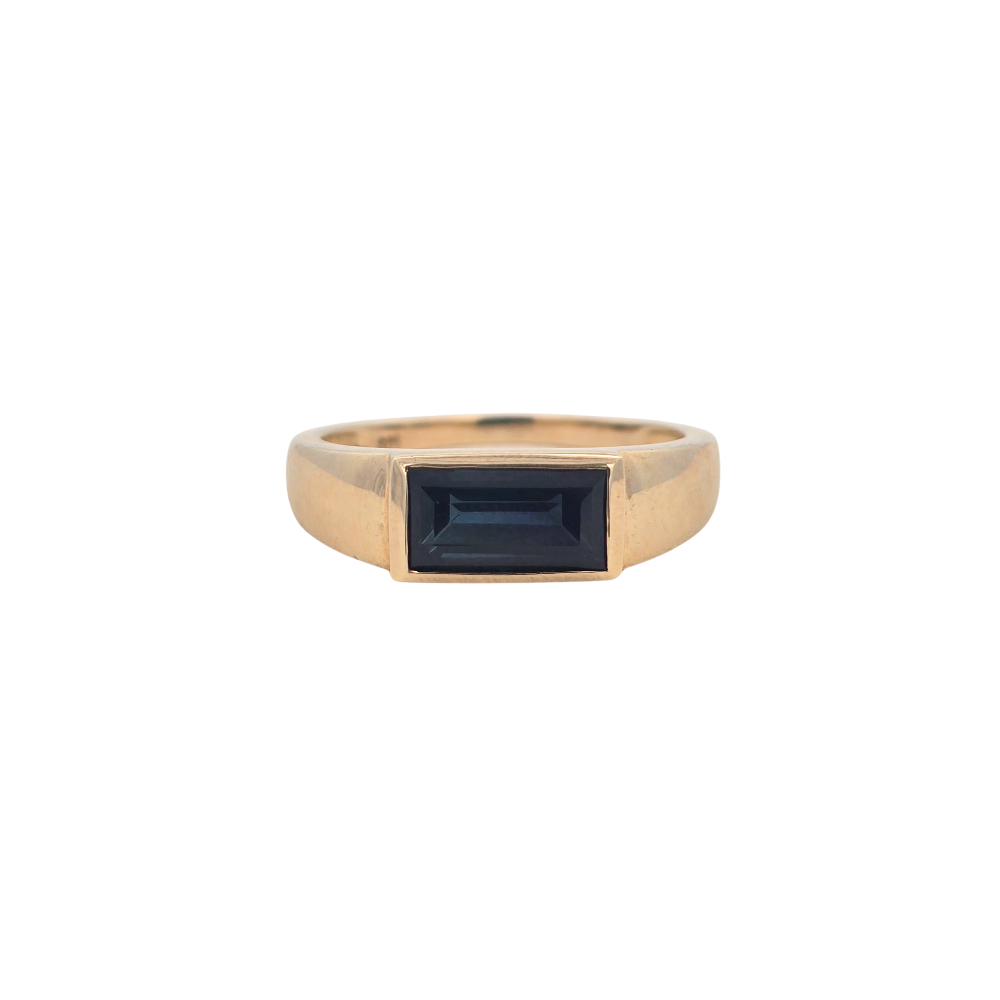 9k Yellow Gold 'Orion' Blue Tourmaline Ring
