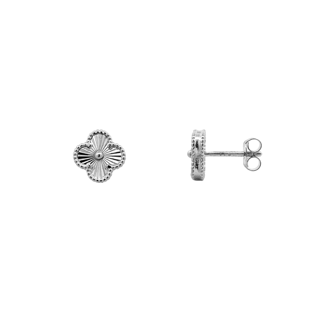 Sterling Silver Petal Stud Earrings