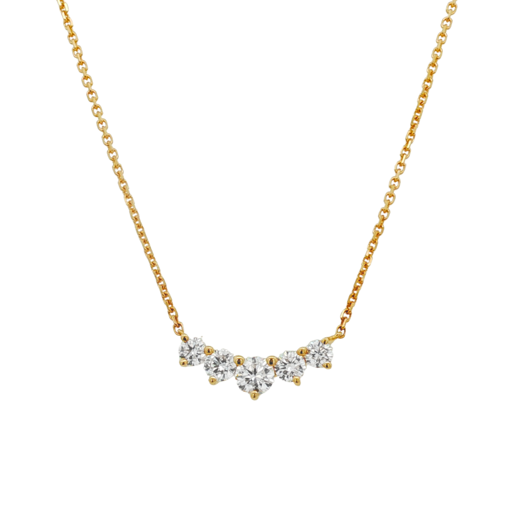 9k Yellow Gold Lab Diamond Necklace