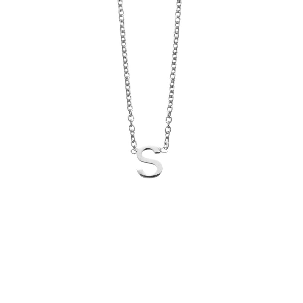 Sterling Silver 'S' Initial Necklace