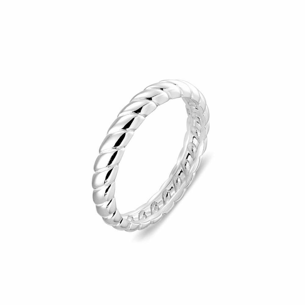 Sterling Silver Flat Braided Ring