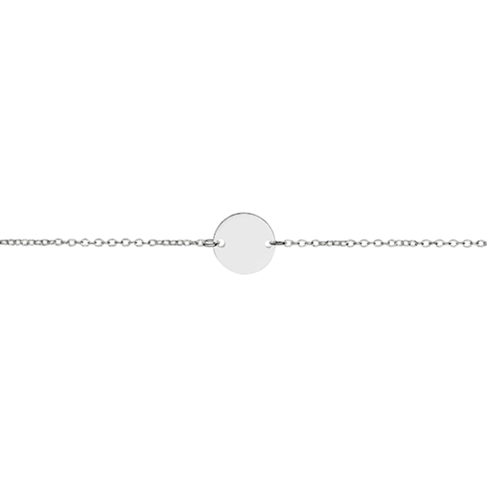 Sterling Silver Engravable Disc Bracelet
