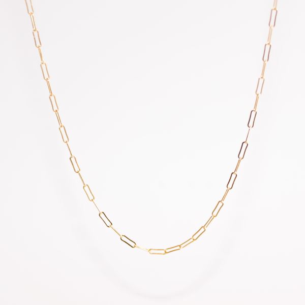 50cm Gold Filled Paperclip Chain