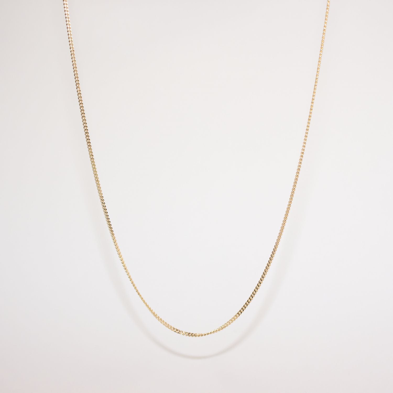 Gold Plated 1.3mm Diamond Cut Curb Chain