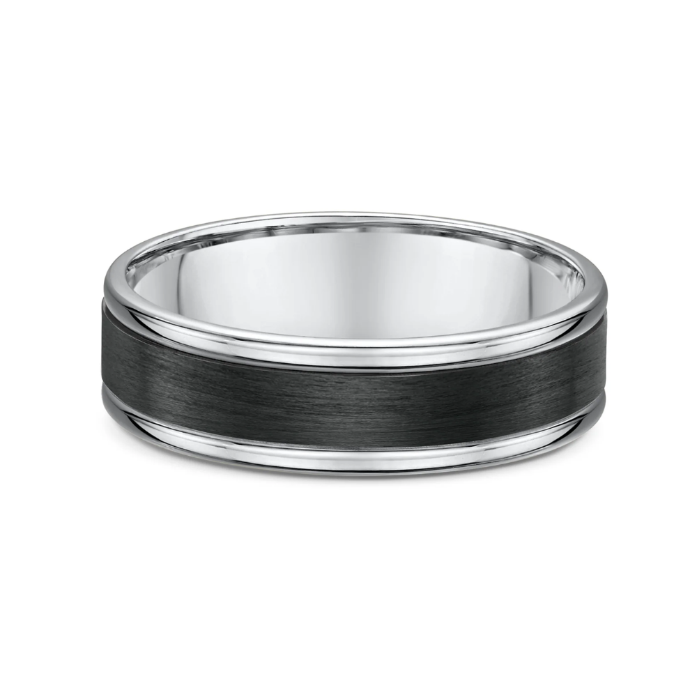 Titanium & Black Carbon Fibre Wedding Ring