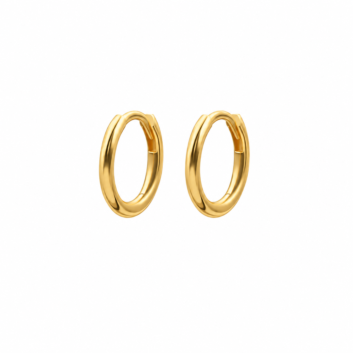 9k Yellow Gold 12mm Huggie Earrings