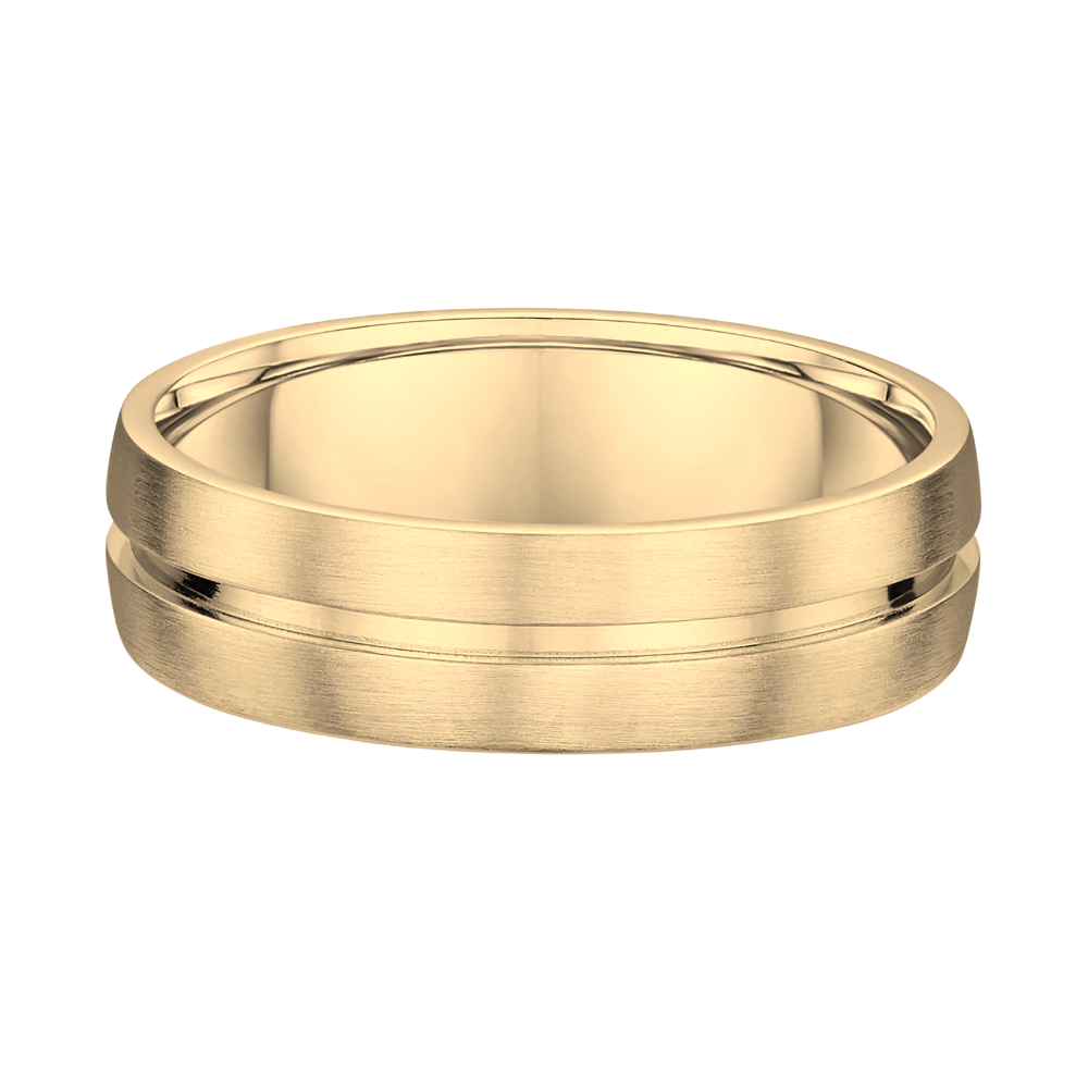 'Vance' Grooved Wedding Band