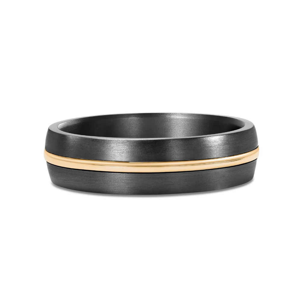 'Sterling' Tantalum and Gold Wedding Ring